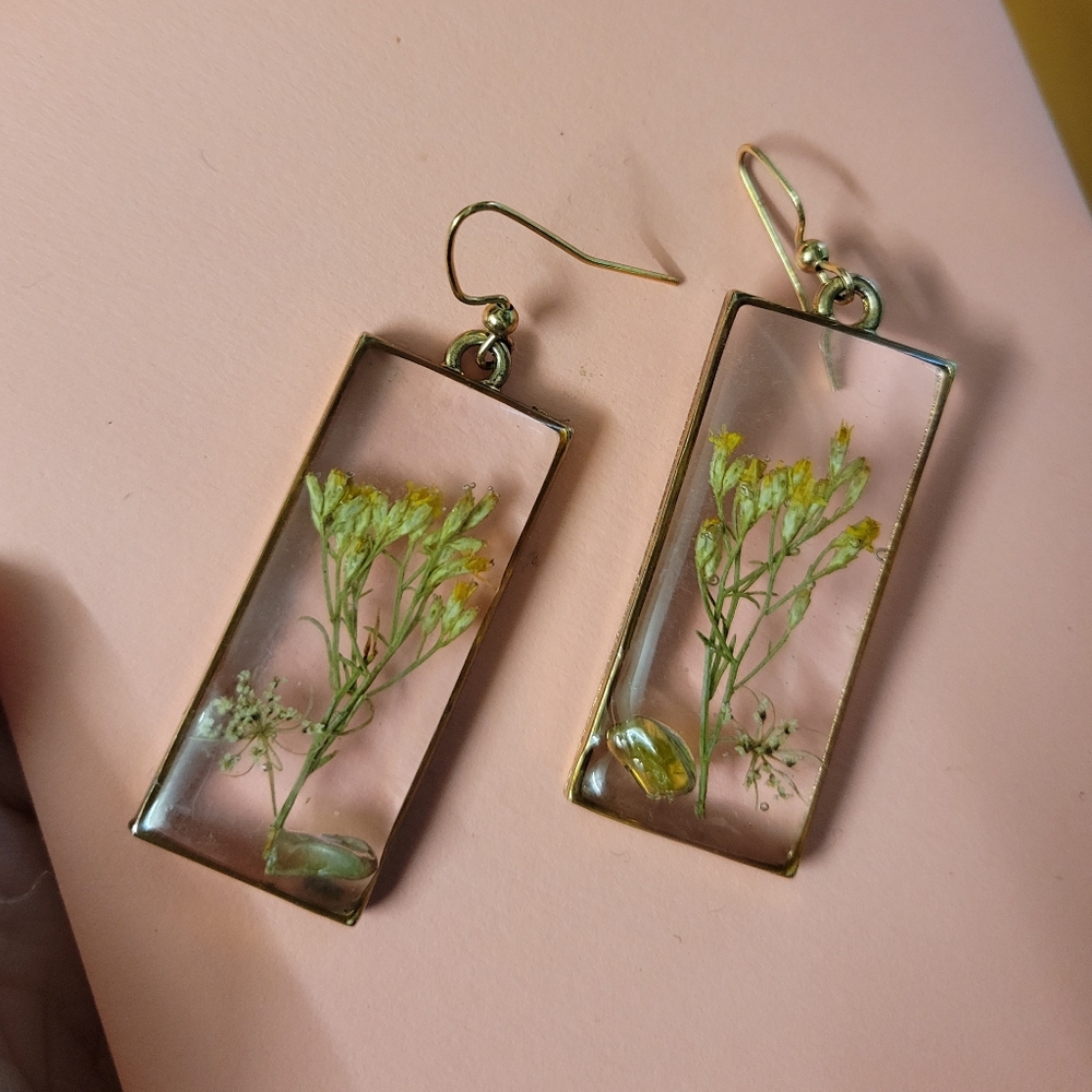 Pressed Flower Earrings